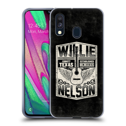 Willie Nelson Grunge Flying Guitar Soft Gel Case for Samsung Galaxy A40 (2019)
