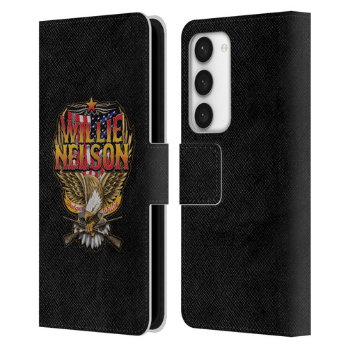 Willie Nelson Grunge Eagle Leather Book Wallet Case Cover For Samsung Galaxy S23 5G