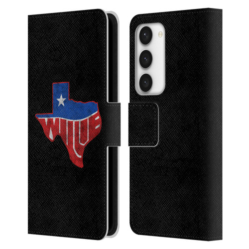 Willie Nelson Grunge Texas Leather Book Wallet Case Cover For Samsung Galaxy S23 5G