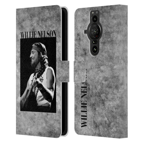 Willie Nelson Grunge Black And White Leather Book Wallet Case Cover For Sony Xperia Pro-I