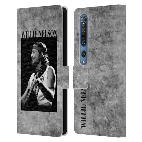Willie Nelson Grunge Black And White Leather Book Wallet Case Cover For Xiaomi Mi 10 5G / Mi 10 Pro 5G
