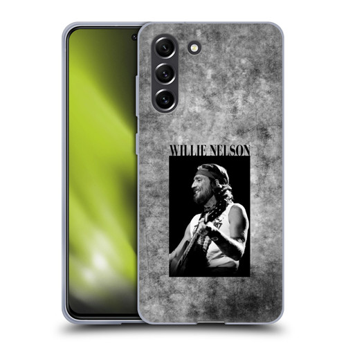 Willie Nelson Grunge Black And White Soft Gel Case for Samsung Galaxy S21 FE 5G