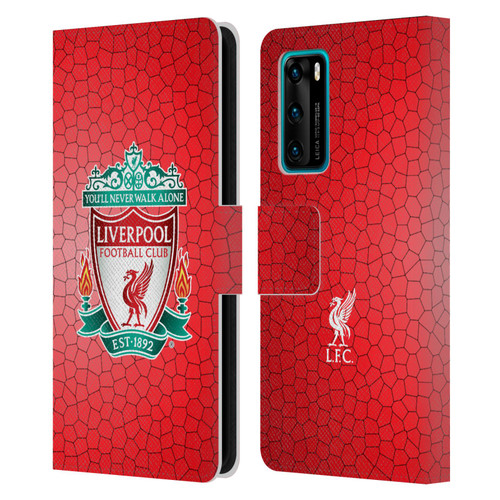 Liverpool Football Club Crest 2 Red Pixel 1 Leather Book Wallet Case Cover For Huawei P40 5G