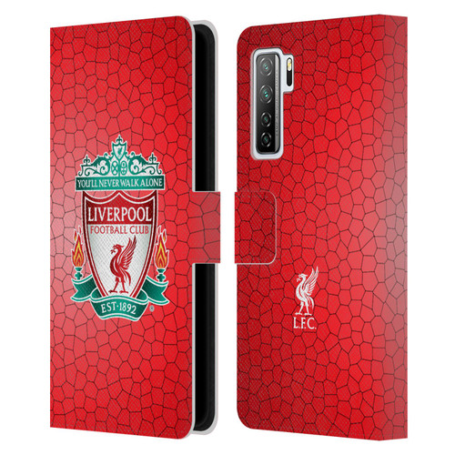 Liverpool Football Club Crest 2 Red Pixel 1 Leather Book Wallet Case Cover For Huawei Nova 7 SE/P40 Lite 5G