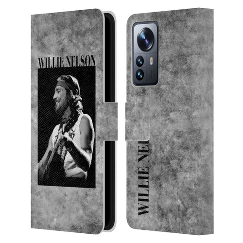 Willie Nelson Grunge Black And White Leather Book Wallet Case Cover For Xiaomi 12 Pro