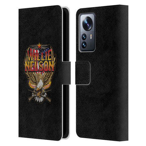 Willie Nelson Grunge Eagle Leather Book Wallet Case Cover For Xiaomi 12 Pro