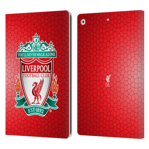 Liverpool Football Club Crest 2 Red Pixel 1 Leather Book Wallet Case Cover For Apple iPad 10.2 2019/2020/2021