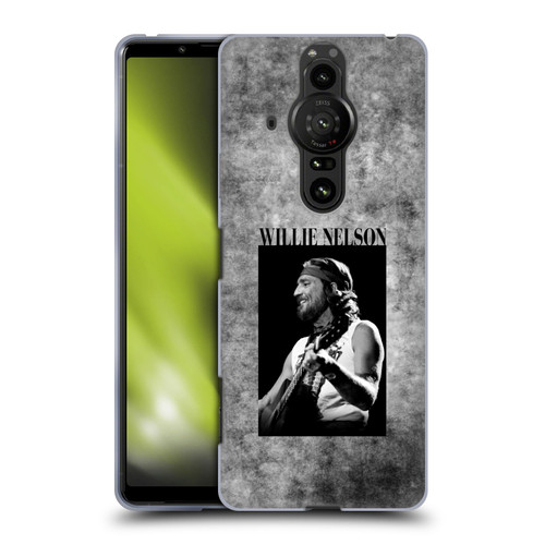 Willie Nelson Grunge Black And White Soft Gel Case for Sony Xperia Pro-I