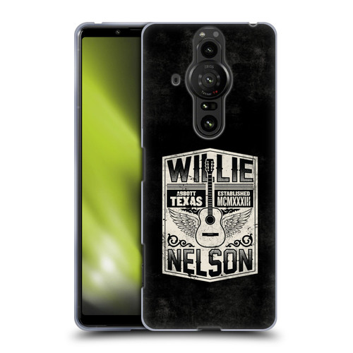 Willie Nelson Grunge Flying Guitar Soft Gel Case for Sony Xperia Pro-I