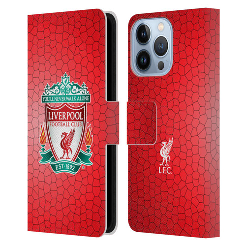 Liverpool Football Club Crest 2 Red Pixel 1 Leather Book Wallet Case Cover For Apple iPhone 13 Pro