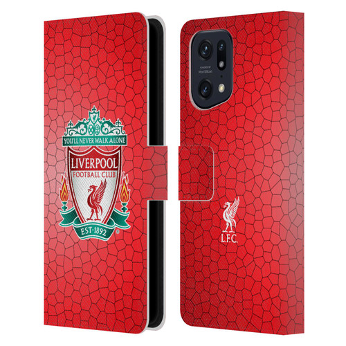 Liverpool Football Club Crest 2 Red Pixel 1 Leather Book Wallet Case Cover For OPPO Find X5
