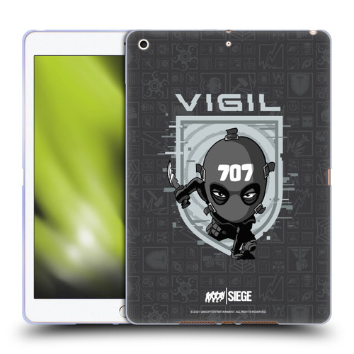 Tom Clancy's Rainbow Six Siege Chibi Operators Vigil Soft Gel Case for Apple iPad 10.2 2019/2020/2021