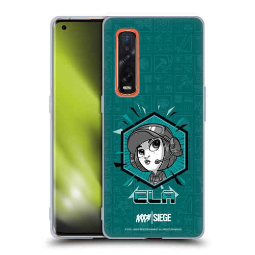 Tom Clancy's Rainbow Six Siege Chibi Operators Ela Soft Gel Case for OPPO Find X2 Pro 5G