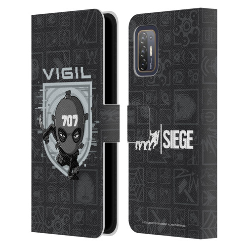 Tom Clancy's Rainbow Six Siege Chibi Operators Vigil Leather Book Wallet Case Cover For HTC Desire 21 Pro 5G