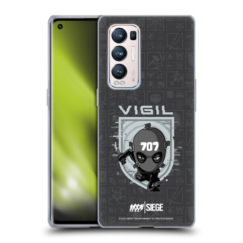 Tom Clancy's Rainbow Six Siege Chibi Operators Vigil Soft Gel Case for OPPO Find X3 Neo / Reno5 Pro+ 5G