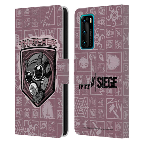 Tom Clancy's Rainbow Six Siege Chibi Operators Thatcher Leather Book Wallet Case Cover For Huawei P40 5G