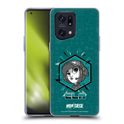 Tom Clancy's Rainbow Six Siege Chibi Operators Ela Soft Gel Case for OPPO Find X5 Pro