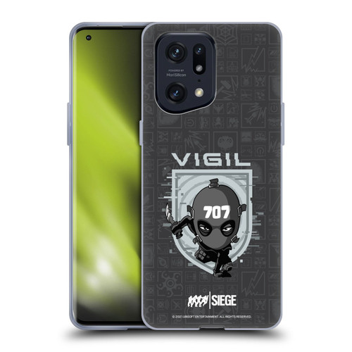 Tom Clancy's Rainbow Six Siege Chibi Operators Vigil Soft Gel Case for OPPO Find X5 Pro