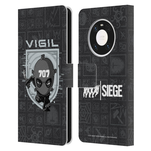 Tom Clancy's Rainbow Six Siege Chibi Operators Vigil Leather Book Wallet Case Cover For Huawei Mate 40 Pro 5G