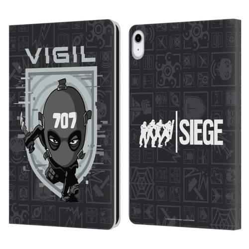 Tom Clancy's Rainbow Six Siege Chibi Operators Vigil Leather Book Wallet Case Cover For Apple iPad 10.9 (2022)