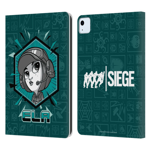 Tom Clancy's Rainbow Six Siege Chibi Operators Ela Leather Book Wallet Case Cover For Apple iPad Air 11 2020/2022/2024