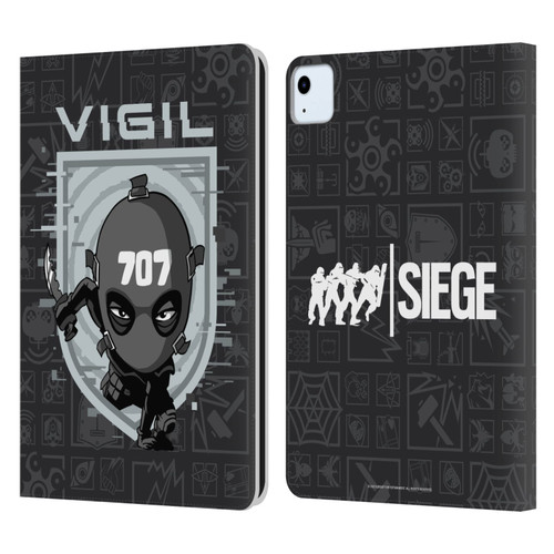 Tom Clancy's Rainbow Six Siege Chibi Operators Vigil Leather Book Wallet Case Cover For Apple iPad Air 2020 / 2022