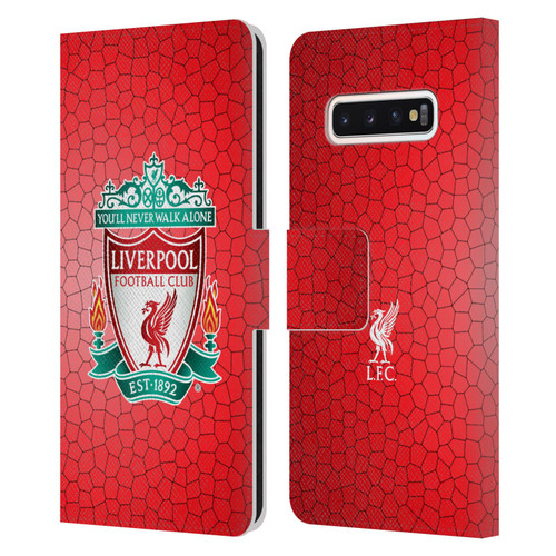 Liverpool Football Club Crest 2 Red Pixel 1 Leather Book Wallet Case Cover For Samsung Galaxy S10