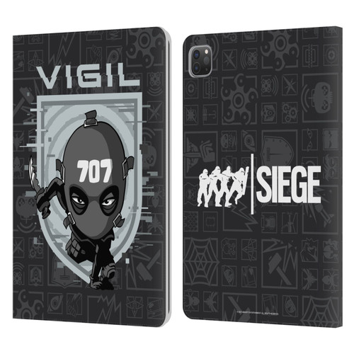 Tom Clancy's Rainbow Six Siege Chibi Operators Vigil Leather Book Wallet Case Cover For Apple iPad Pro 11 2020 / 2021 / 2022