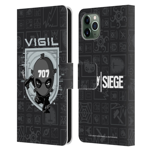 Tom Clancy's Rainbow Six Siege Chibi Operators Vigil Leather Book Wallet Case Cover For Apple iPhone 11 Pro Max