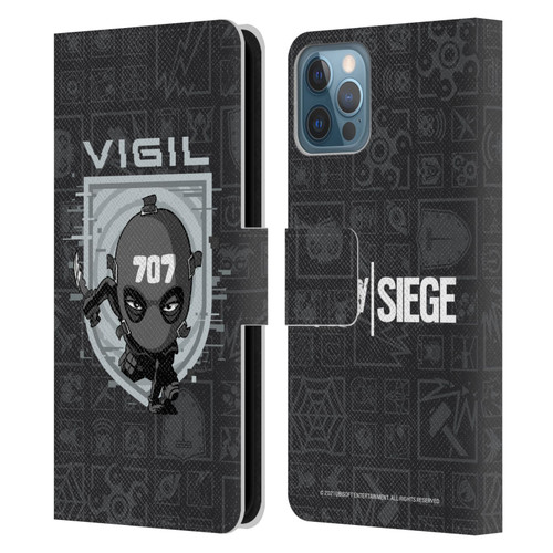 Tom Clancy's Rainbow Six Siege Chibi Operators Vigil Leather Book Wallet Case Cover For Apple iPhone 12 / iPhone 12 Pro