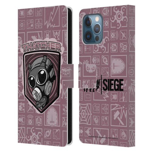 Tom Clancy's Rainbow Six Siege Chibi Operators Thatcher Leather Book Wallet Case Cover For Apple iPhone 12 Pro Max