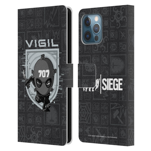 Tom Clancy's Rainbow Six Siege Chibi Operators Vigil Leather Book Wallet Case Cover For Apple iPhone 12 Pro Max