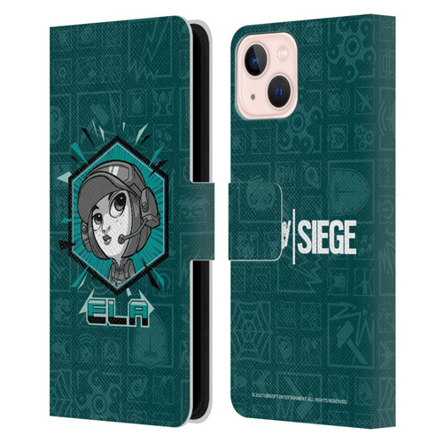 Tom Clancy's Rainbow Six Siege Chibi Operators Ela Leather Book Wallet Case Cover For Apple iPhone 13