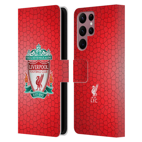 Liverpool Football Club Crest 2 Red Pixel 1 Leather Book Wallet Case Cover For Samsung Galaxy S22 Ultra 5G