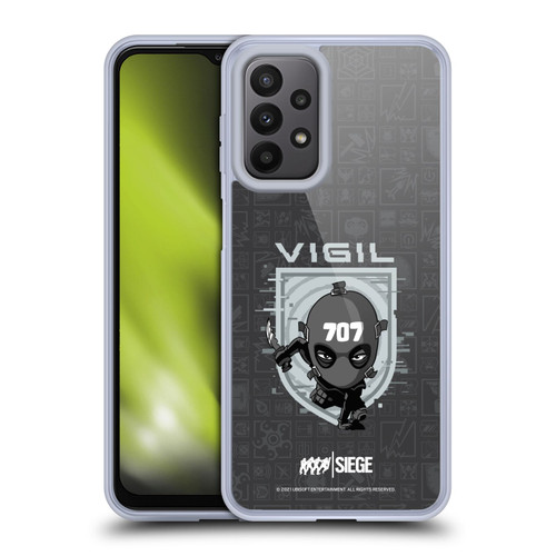 Tom Clancy's Rainbow Six Siege Chibi Operators Vigil Soft Gel Case for Samsung Galaxy A23 / 5G (2022)