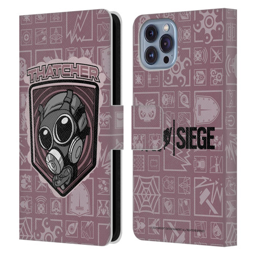 Tom Clancy's Rainbow Six Siege Chibi Operators Thatcher Leather Book Wallet Case Cover For Apple iPhone 14