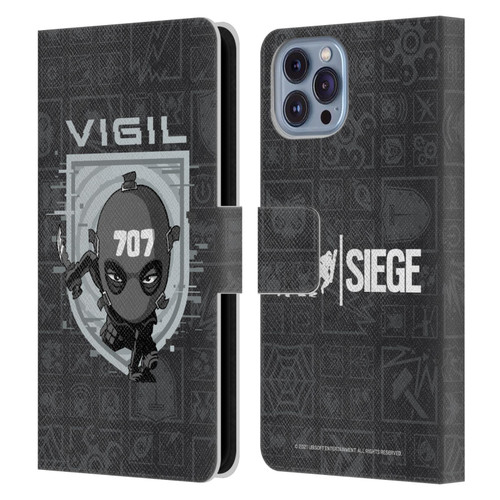 Tom Clancy's Rainbow Six Siege Chibi Operators Vigil Leather Book Wallet Case Cover For Apple iPhone 14