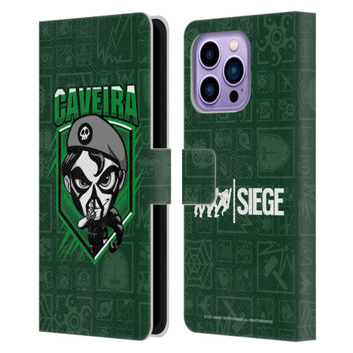 Tom Clancy's Rainbow Six Siege Chibi Operators Caveira Leather Book Wallet Case Cover For Apple iPhone 14 Pro Max