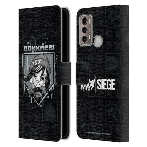 Tom Clancy's Rainbow Six Siege Chibi Operators Dokkaebi Leather Book Wallet Case Cover For Motorola Moto G60 / Moto G40 Fusion