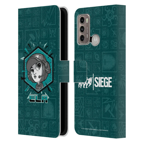 Tom Clancy's Rainbow Six Siege Chibi Operators Ela Leather Book Wallet Case Cover For Motorola Moto G60 / Moto G40 Fusion