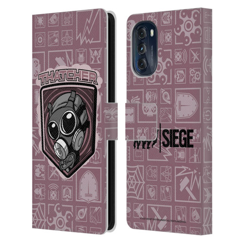 Tom Clancy's Rainbow Six Siege Chibi Operators Thatcher Leather Book Wallet Case Cover For Motorola Moto G (2022)