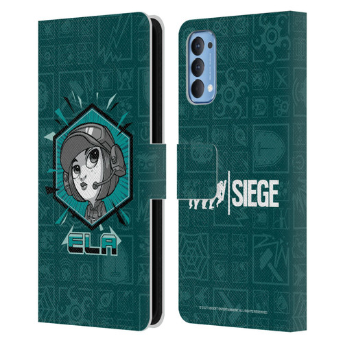 Tom Clancy's Rainbow Six Siege Chibi Operators Ela Leather Book Wallet Case Cover For OPPO Reno 4 5G