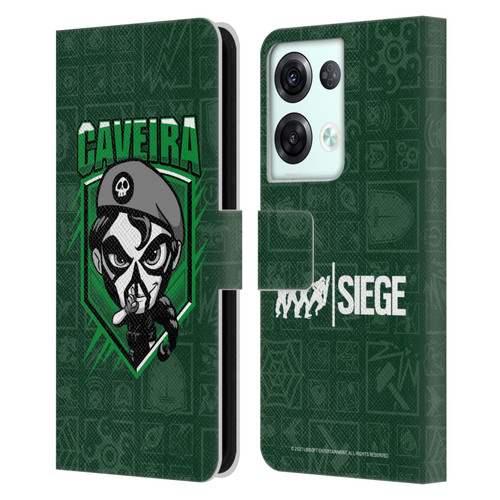 Tom Clancy's Rainbow Six Siege Chibi Operators Caveira Leather Book Wallet Case Cover For OPPO Reno8 Pro