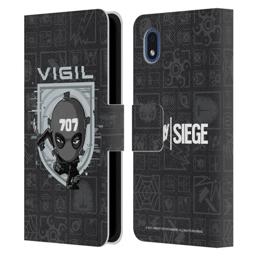 Tom Clancy's Rainbow Six Siege Chibi Operators Vigil Leather Book Wallet Case Cover For Samsung Galaxy A01 Core (2020)