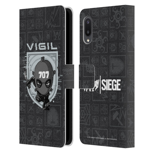 Tom Clancy's Rainbow Six Siege Chibi Operators Vigil Leather Book Wallet Case Cover For Samsung Galaxy A02/M02 (2021)