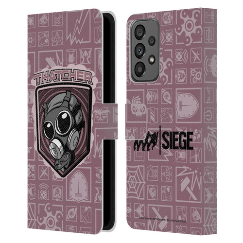 Tom Clancy's Rainbow Six Siege Chibi Operators Thatcher Leather Book Wallet Case Cover For Samsung Galaxy A73 5G (2022)