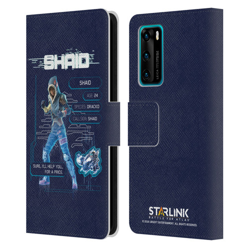 Starlink Battle for Atlas Character Art Shaid 2 Leather Book Wallet Case Cover For Huawei P40 5G