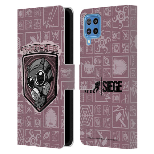 Tom Clancy's Rainbow Six Siege Chibi Operators Thatcher Leather Book Wallet Case Cover For Samsung Galaxy F22 (2021)