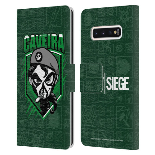 Tom Clancy's Rainbow Six Siege Chibi Operators Caveira Leather Book Wallet Case Cover For Samsung Galaxy S10