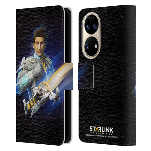 Starlink Battle for Atlas Character Art Mason Arana Leather Book Wallet Case Cover For Huawei P50